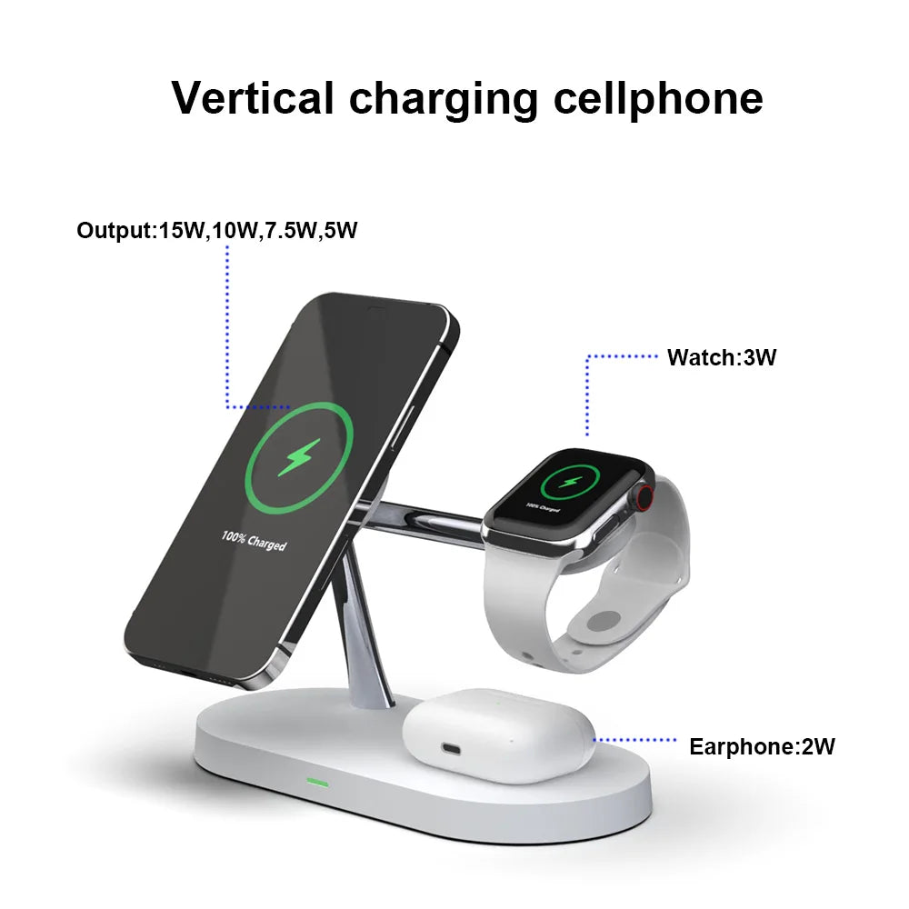 Customizable New 3 in 1 Wireless Fast Charger Station  Universal Wireless Charger for iPhone 17 16 15 Multifunctional Chargers