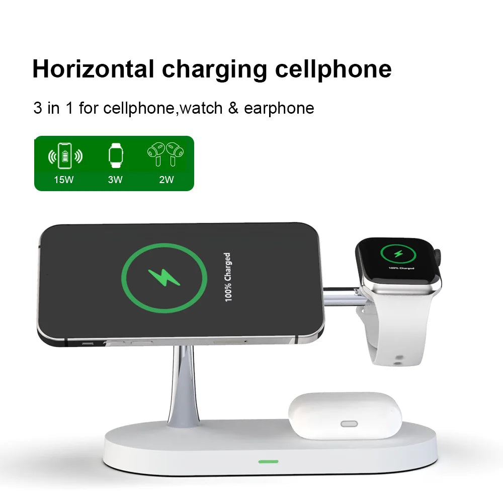 Customizable New 3 in 1 Wireless Fast Charger Station  Universal Wireless Charger for iPhone 17 16 15 Multifunctional Chargers